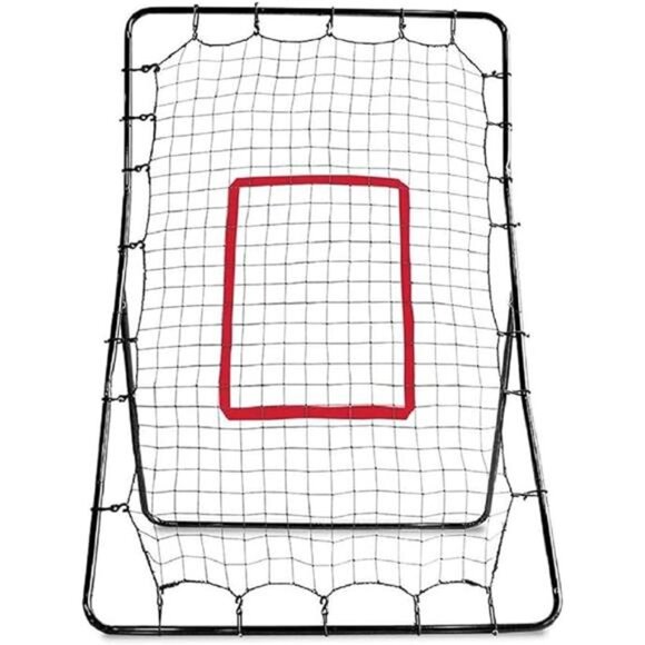 PitchBack Baseball and Softball Pitching Net & Rebounder, Black/Red,2' 9"x4' 8" - Picture 7 of 7